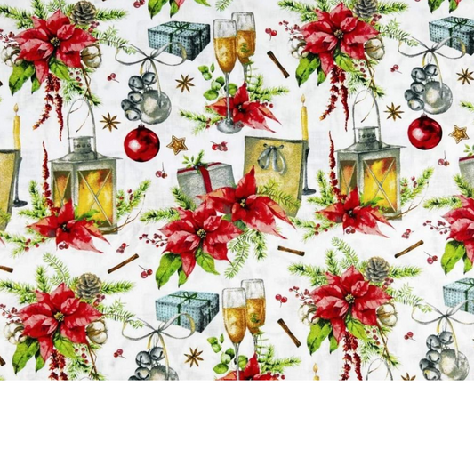 Tissu Coton Motif Noël