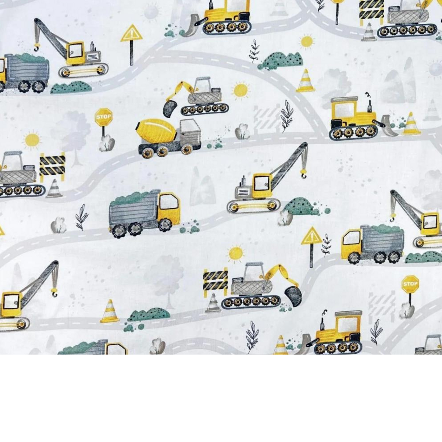 Tissu Coton Motif Chantier