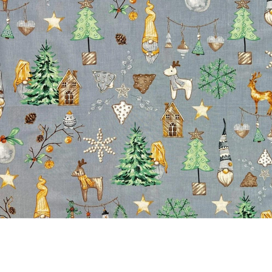 Tissu Coton Motif Noël