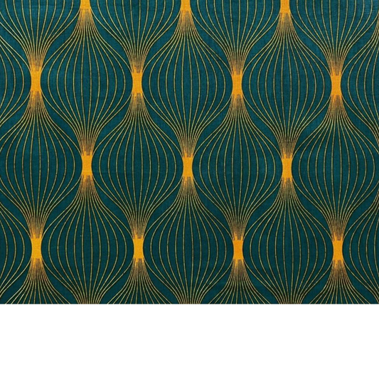 Tissu Coton Imprimés Toupies - Vert