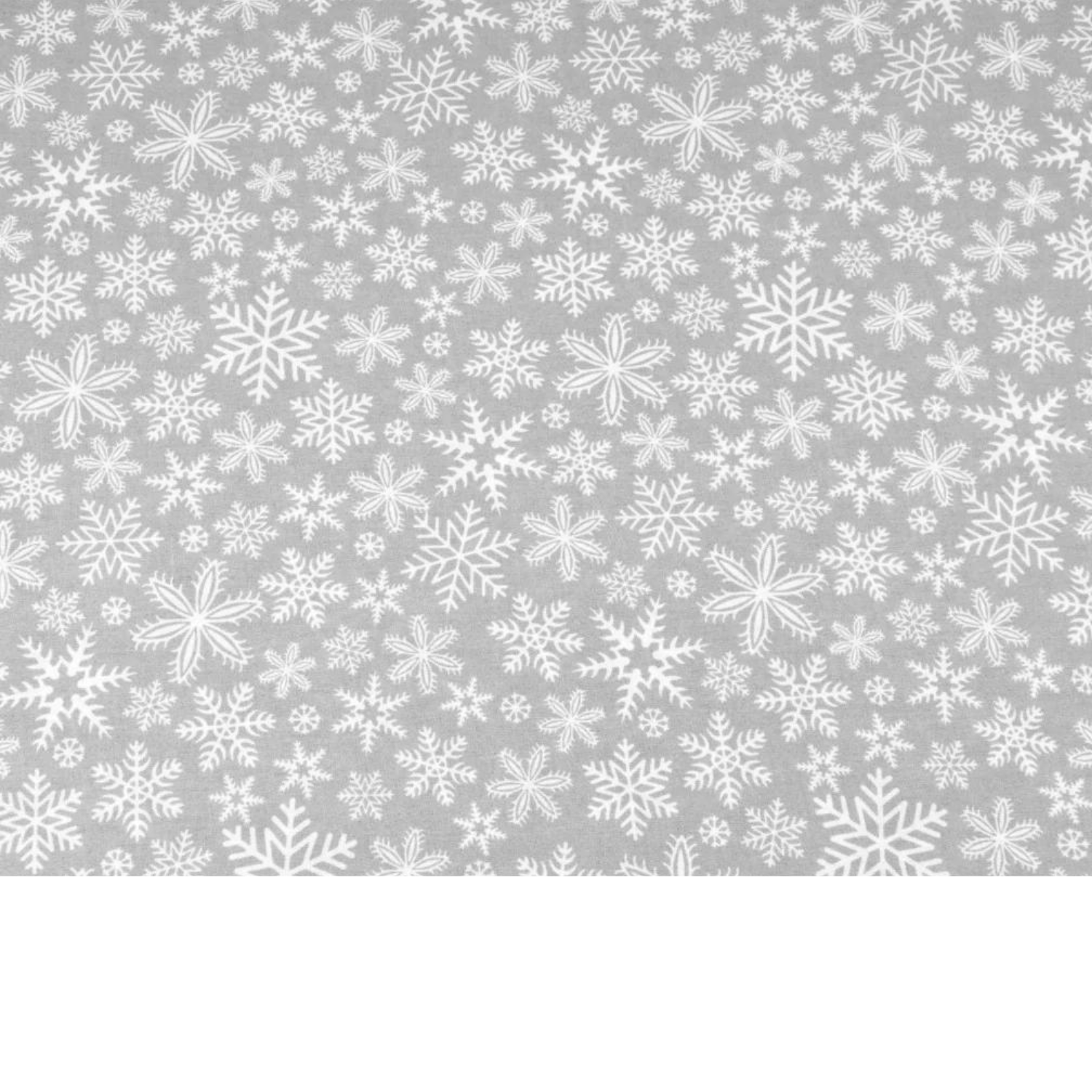 Tissu Coton Motif Noël Flocons De Neige