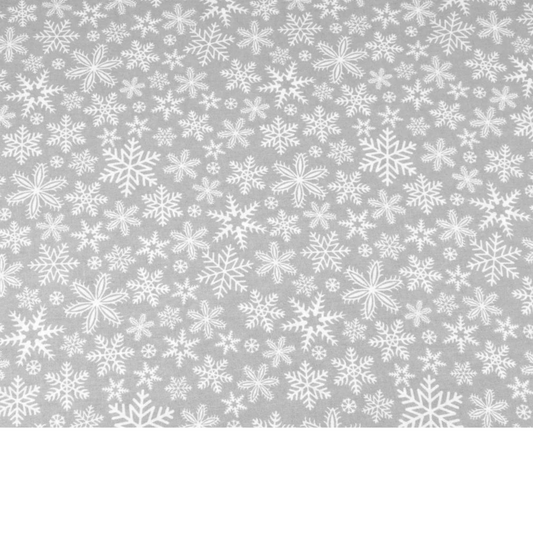 Tissu Coton Motif Noël Flocons De Neige
