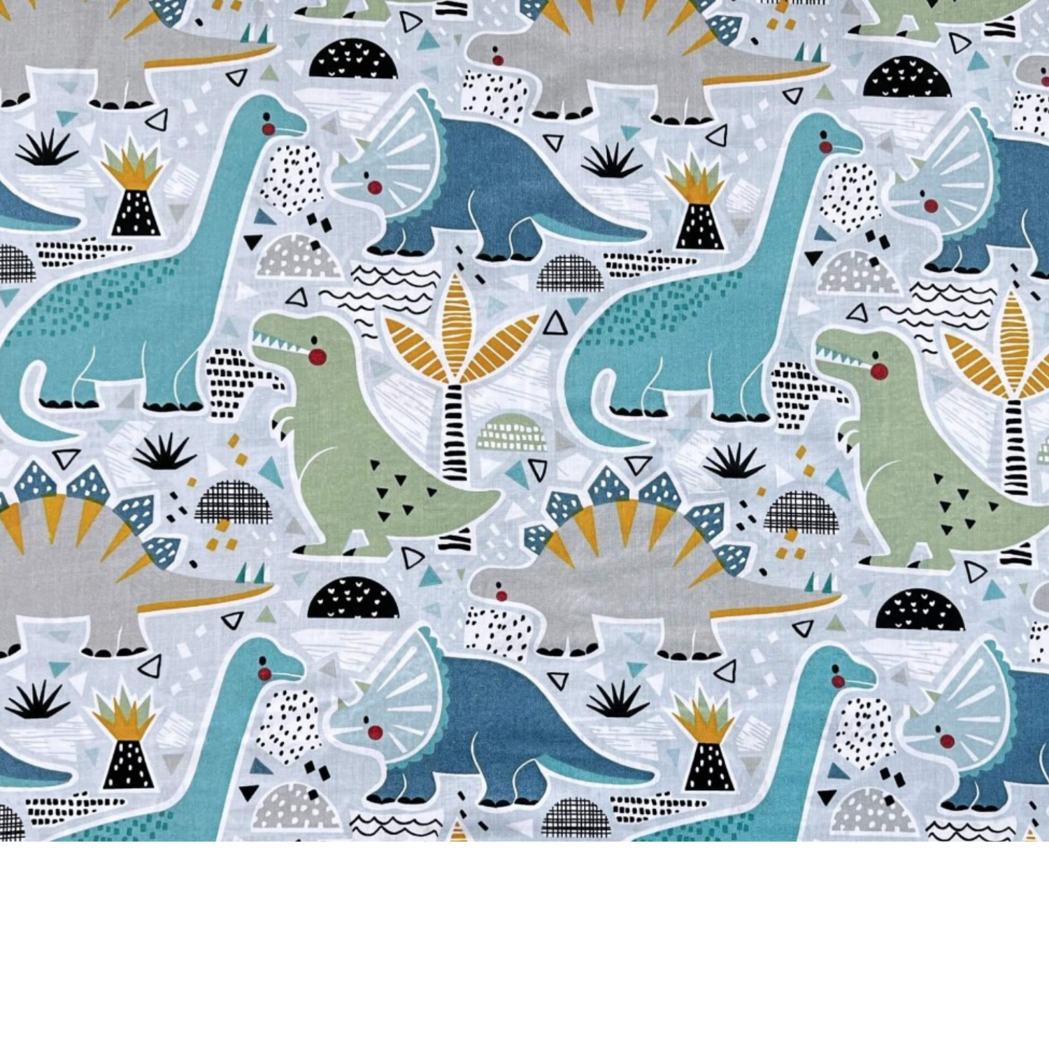 Tissu Coton Motif Dinosaures