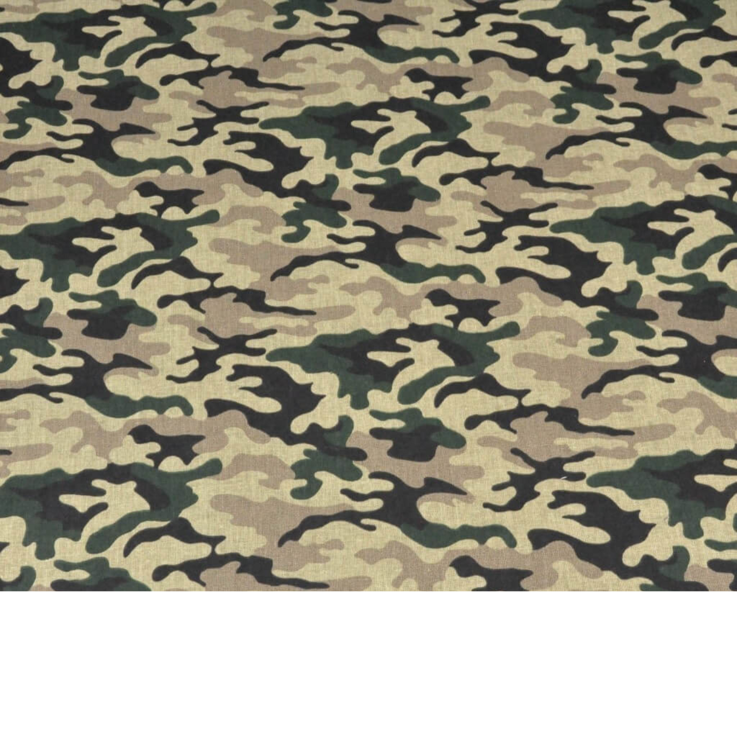 Tissu Coton Motif Camouflage