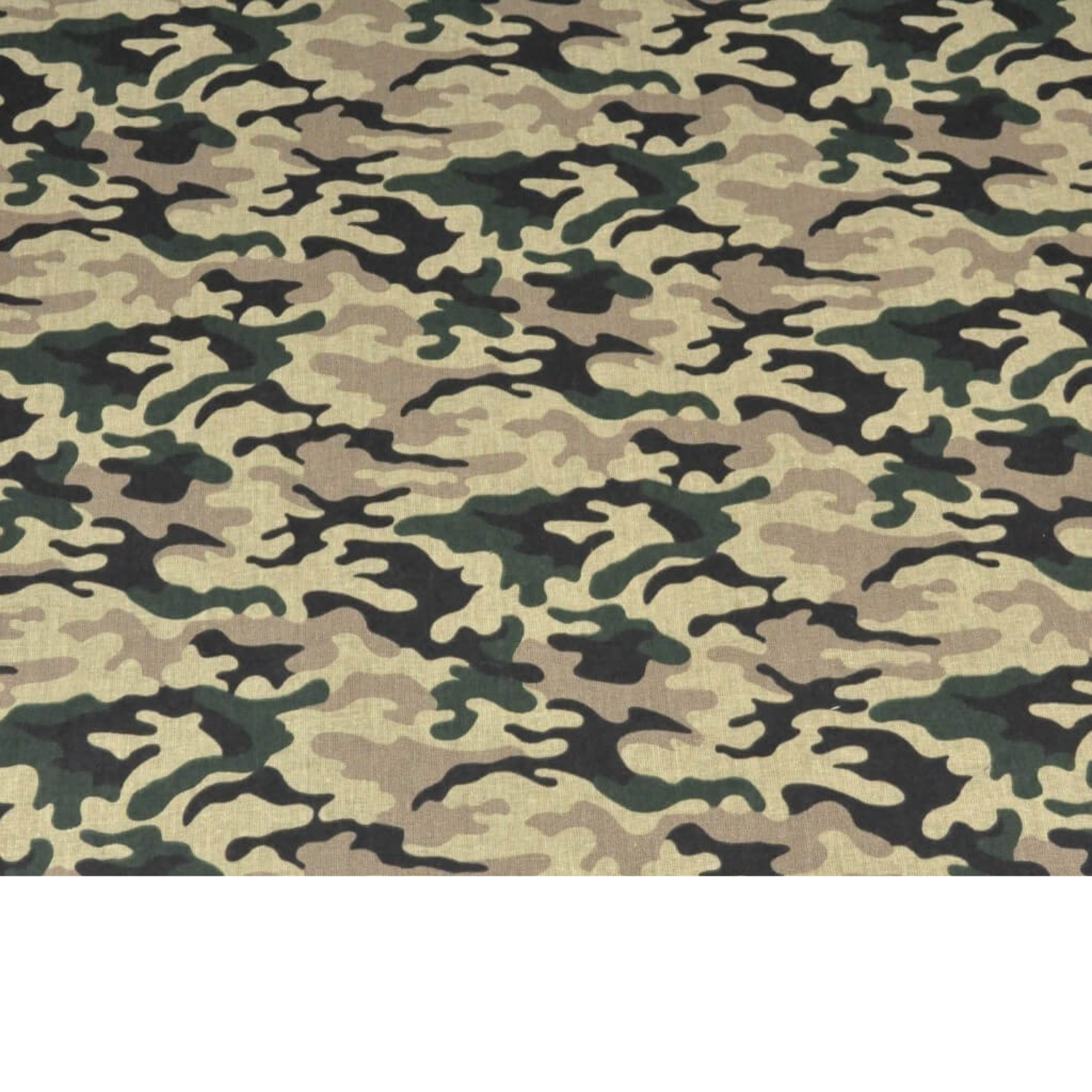 Tissu Coton Motif Camouflage