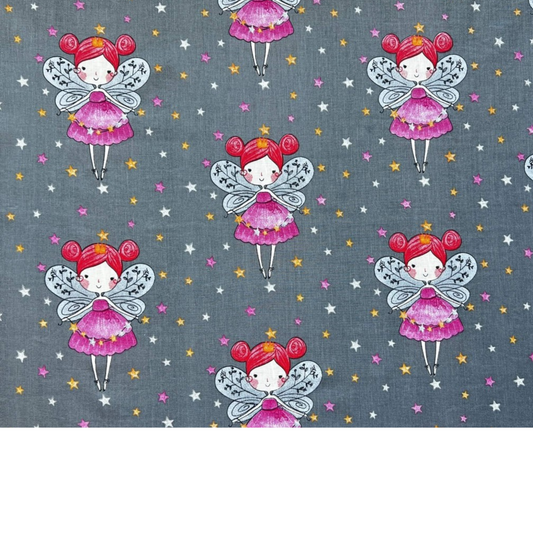 Tissu Coton Motif Fée