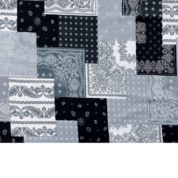 Tissu coton imprimé patchwork