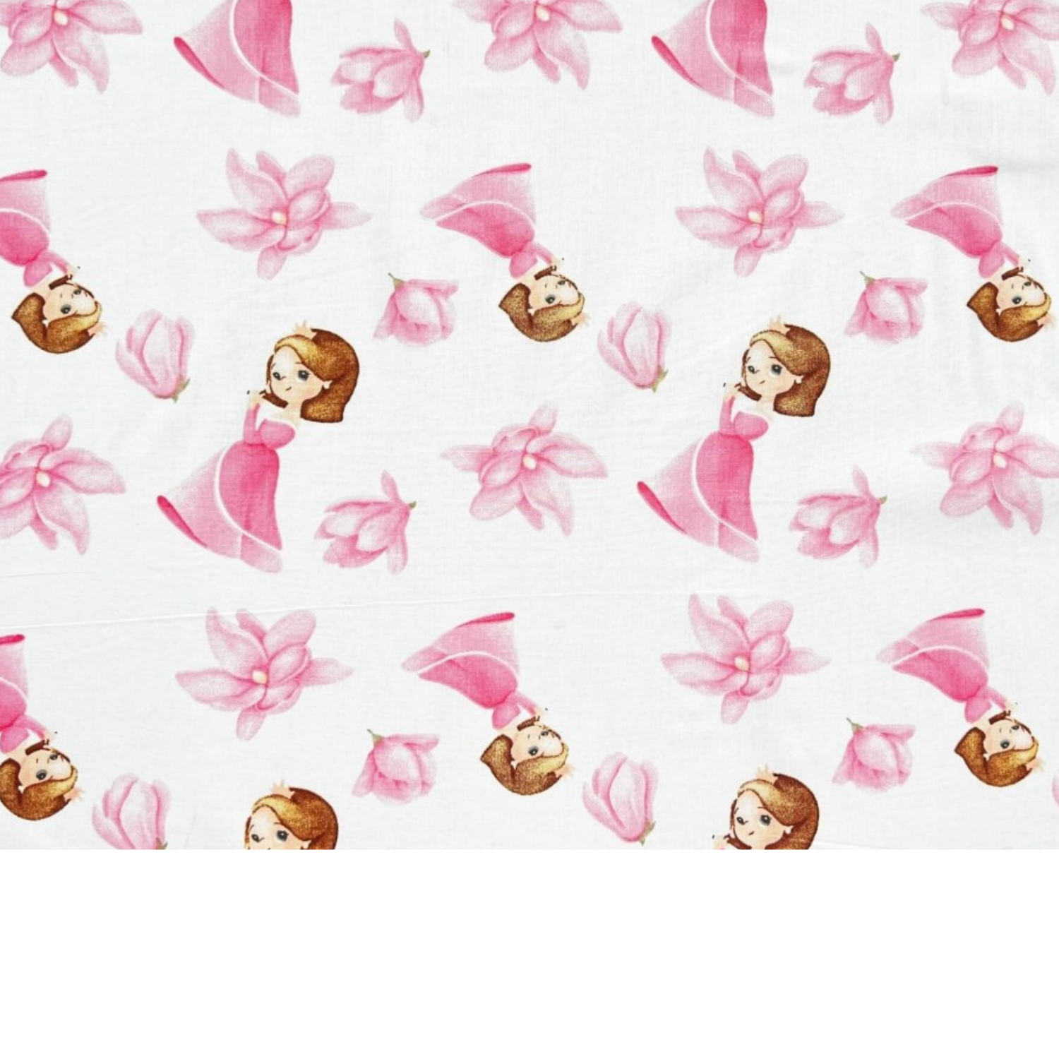 Tissu Coton Motif Princesse