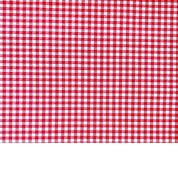 Tissu coton Motif carreaux vichy rouge