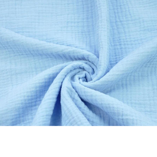 Tissu Double Gaze Bleu Clair