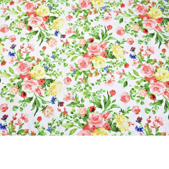 Tissu Coton Imprimé Fleurs