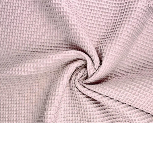 Tissu Nid d'abeille - Piqué Gaufré vieux rose foncé