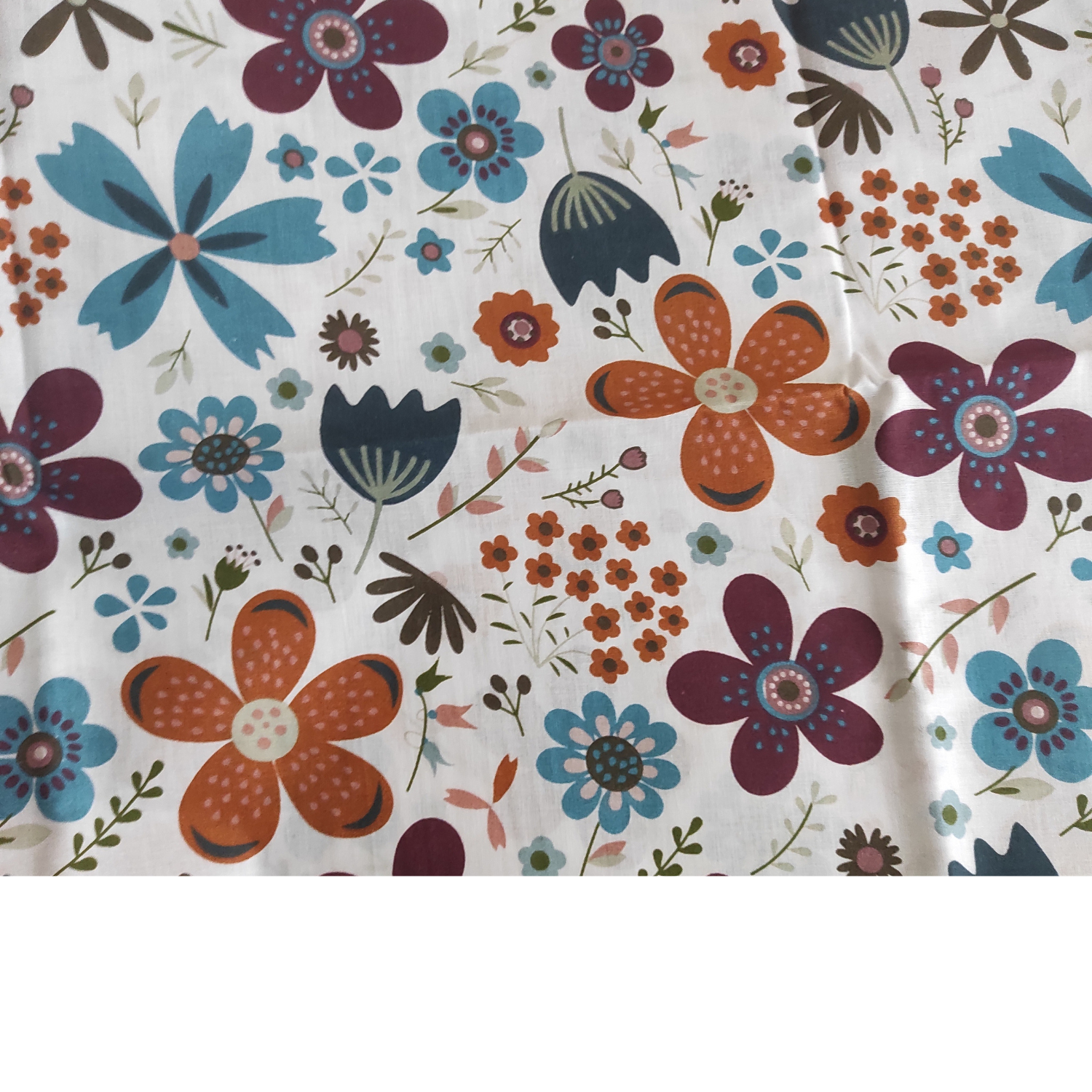 Tissu Coton Motif Fleurs