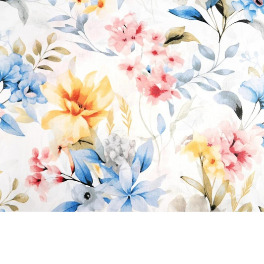 Tissu Coton Imprimé Grandes Fleurs