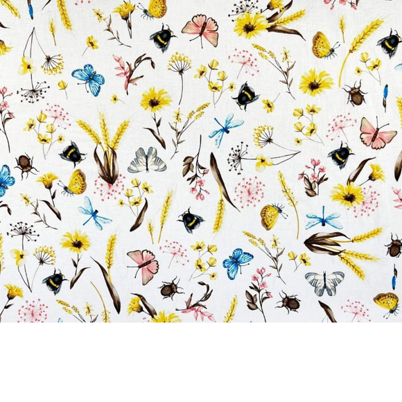 Tissu Coton Motif Fleurs