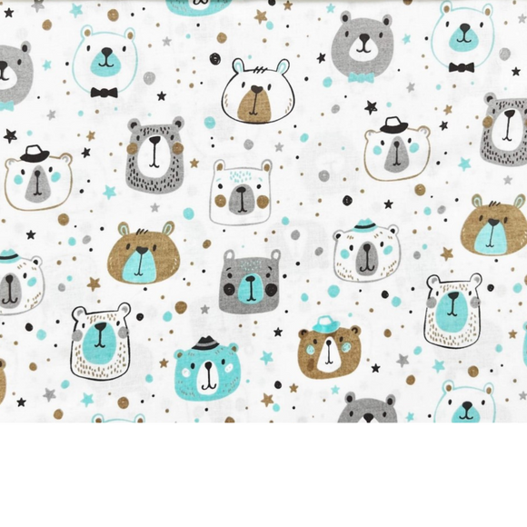 Tissu Coton Motif Oursons