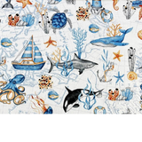 Tissu Coton Motif Marin