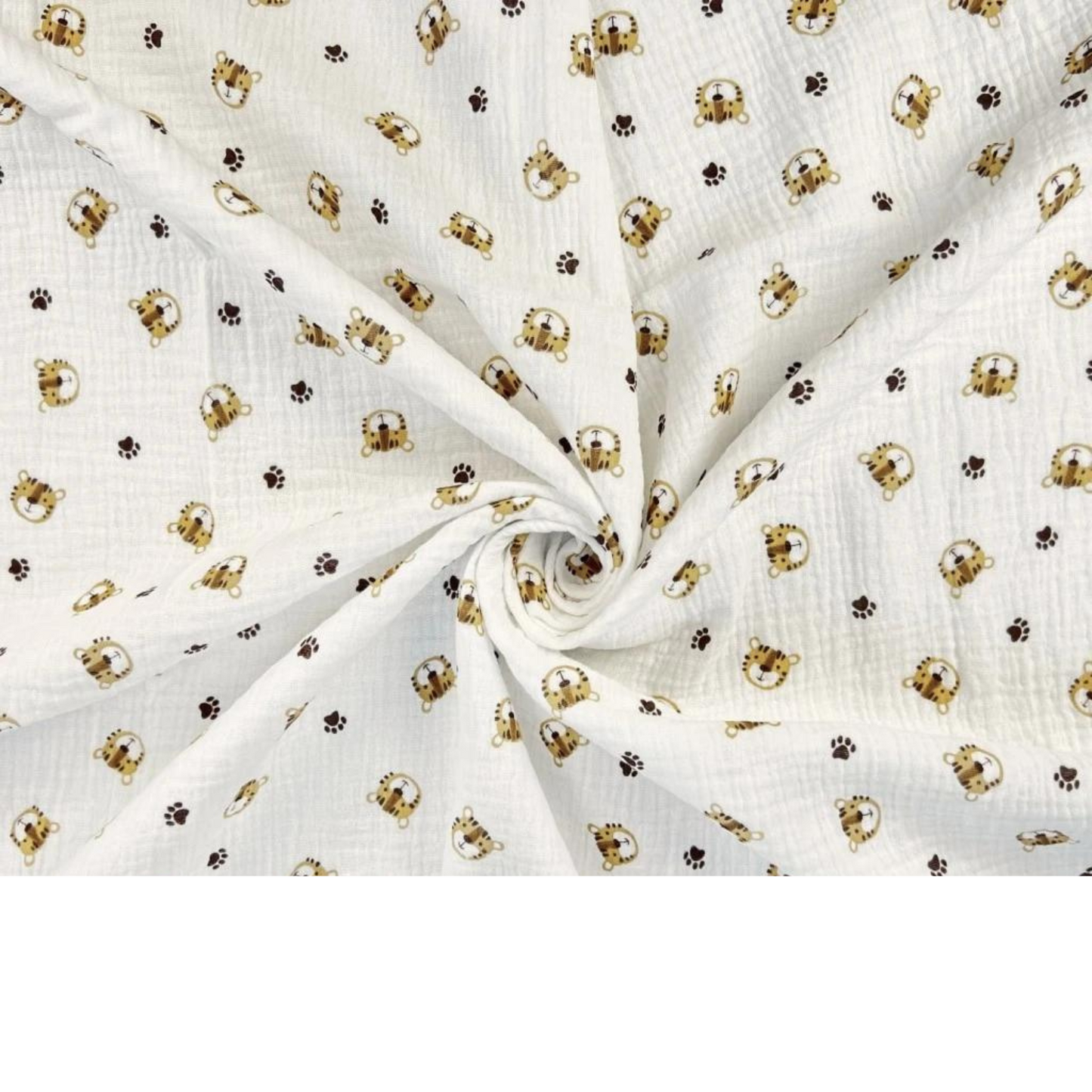 Tissu Double Gaze Imprimé Tigres