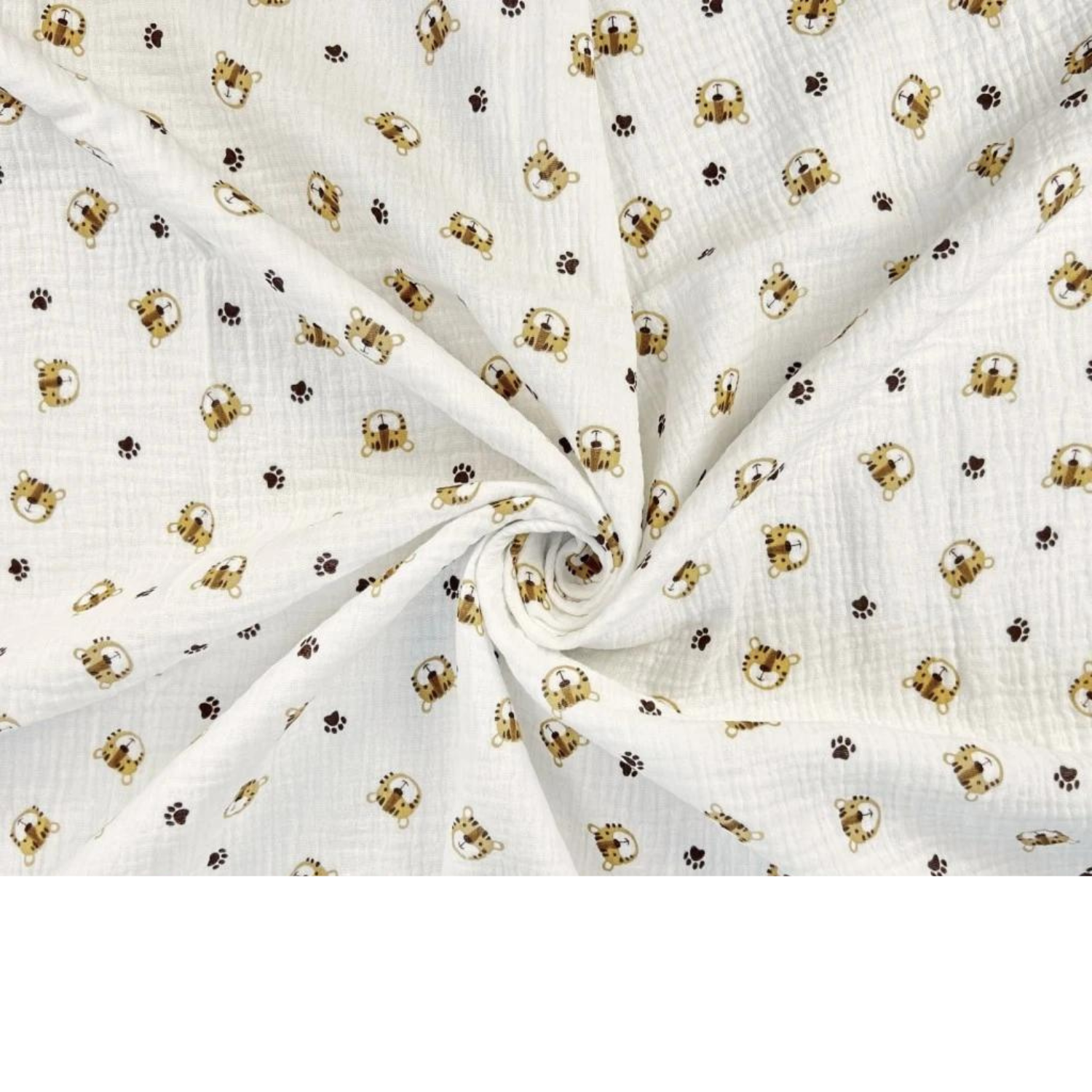 Tissu Double Gaze Imprimé Tigres