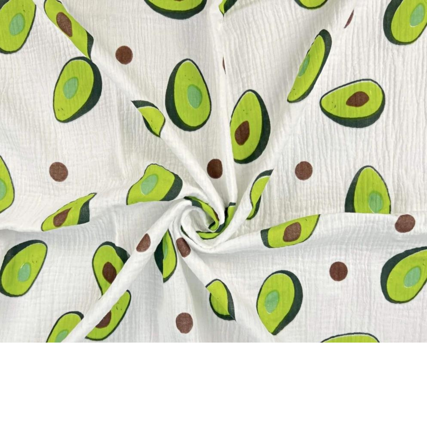 Tissu Double Gaze Imprimé Avocats