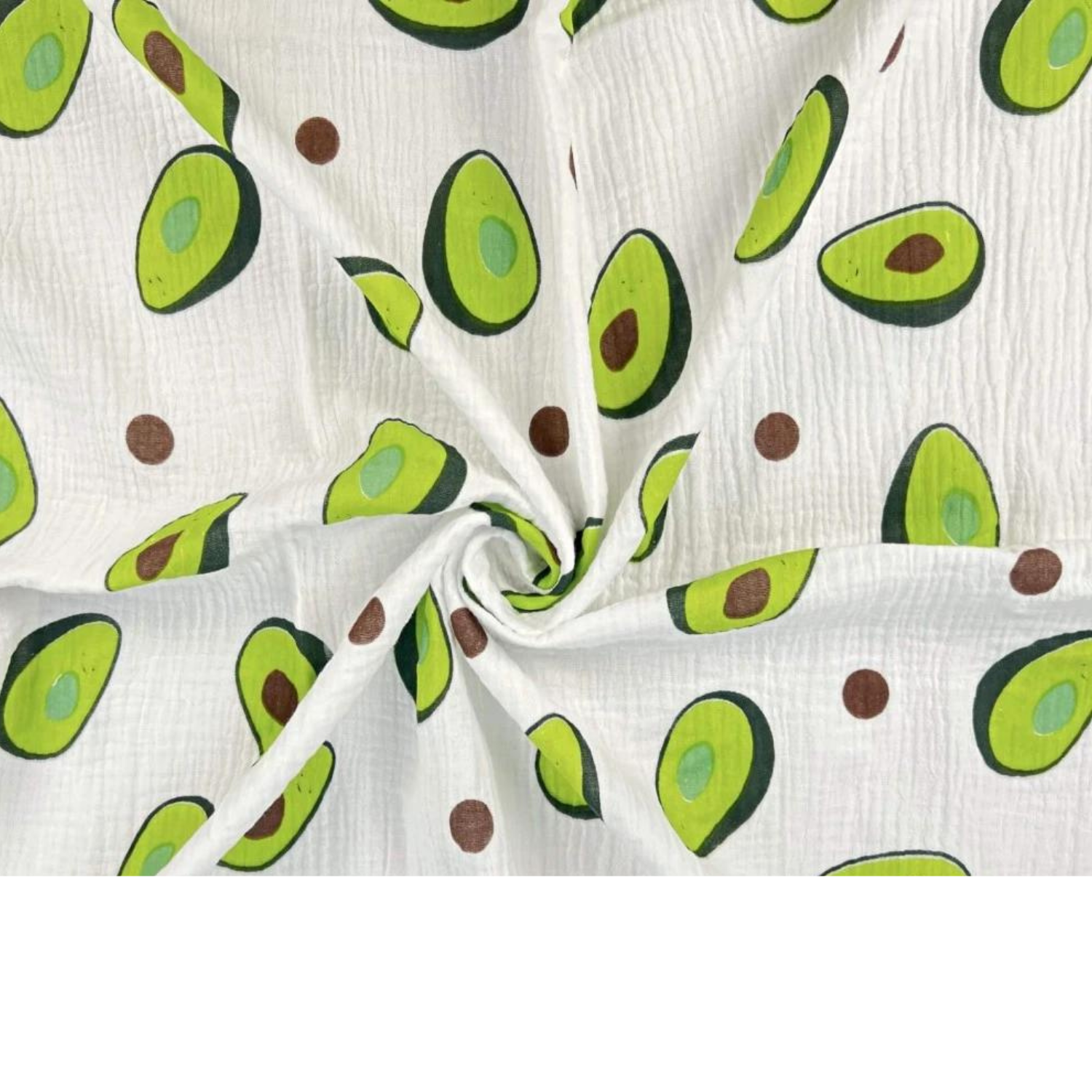 Tissu Double Gaze Imprimé Avocats
