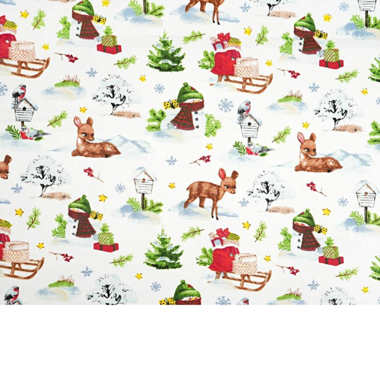 Tissu Coton Motif Noël