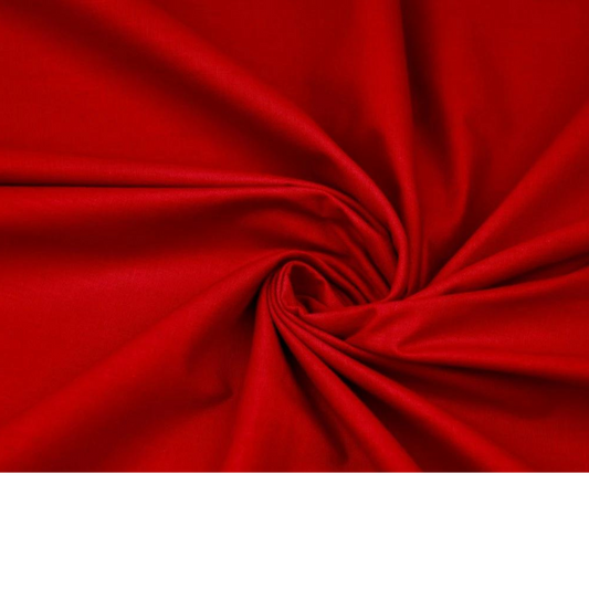 Tissu Coton Uni Rouge Foncé