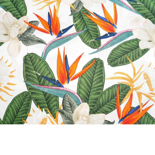 Tissu Coton Imprimé Grandes Fleurs