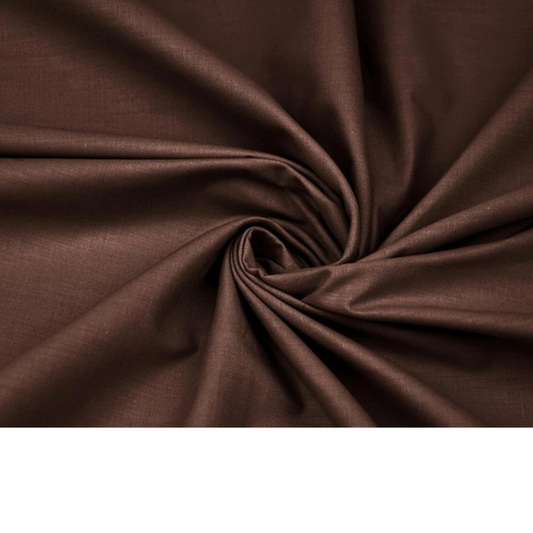 Tissu Coton Uni Marron