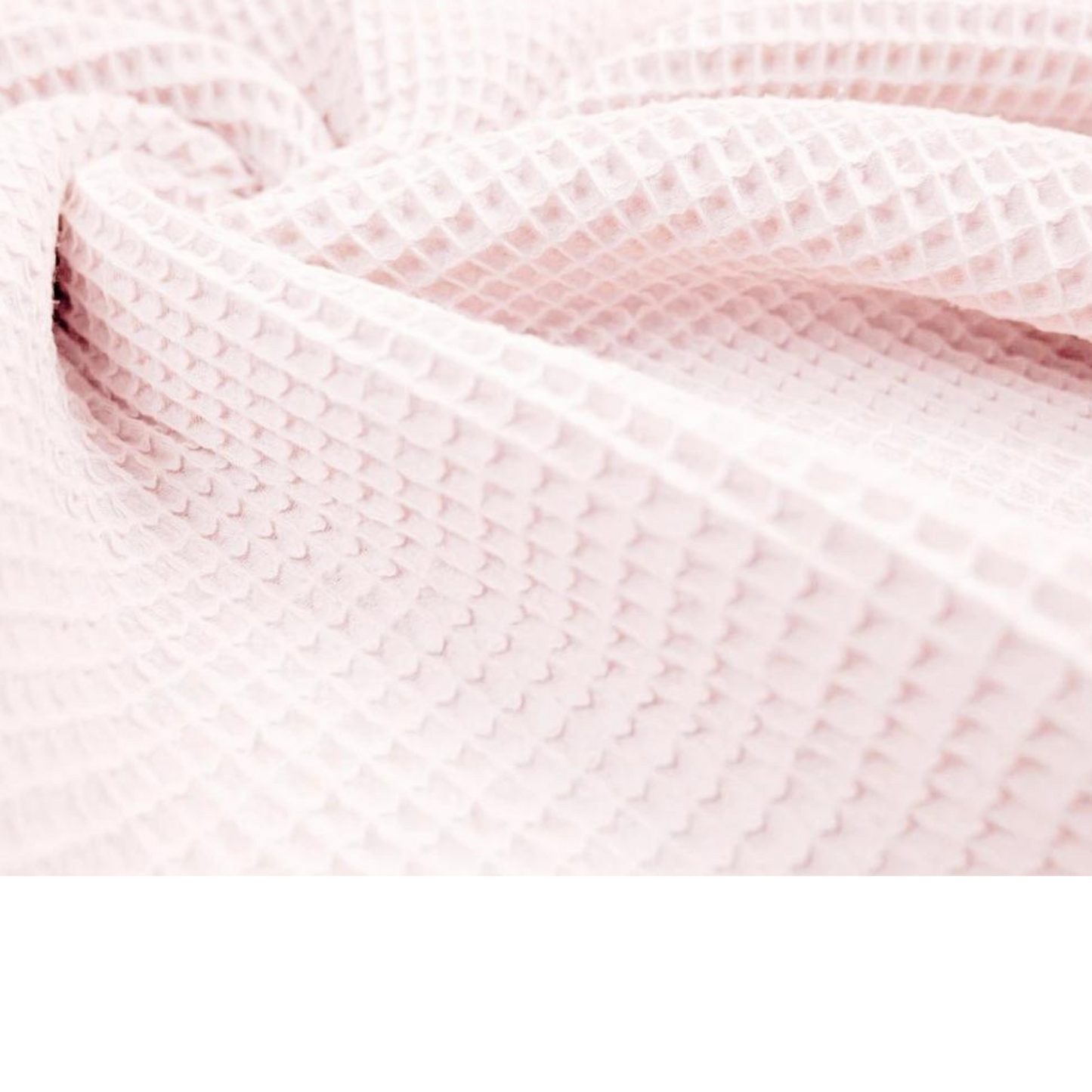 Tissu Nid d'abeille - Piqué Gaufré rose poudré