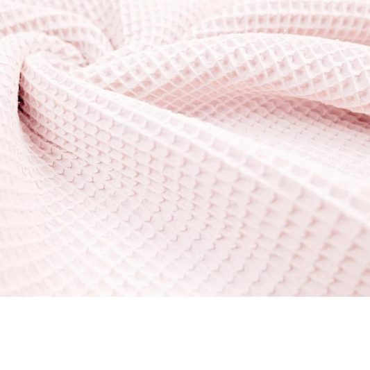 Tissu Nid d'abeille - Piqué Gaufré rose poudré