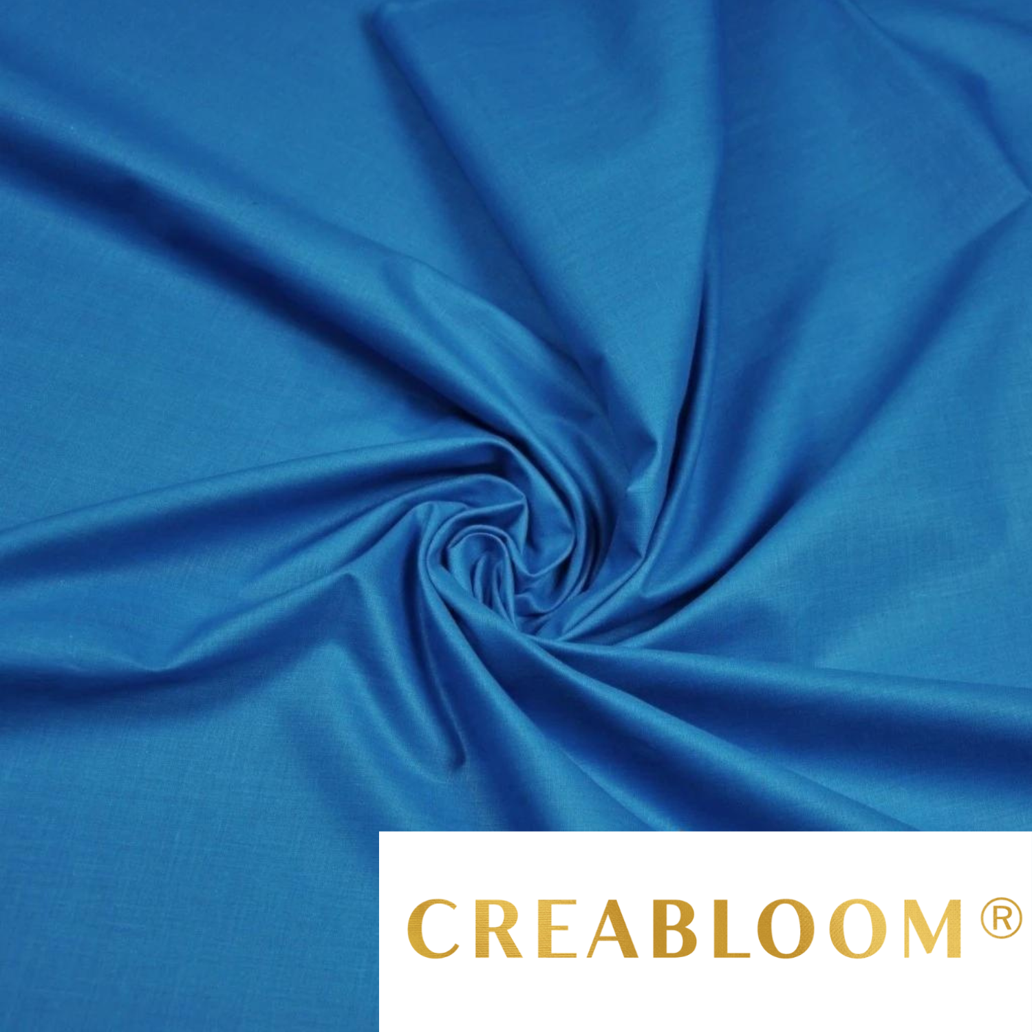 Tissu Coton Uni Bleu Cobalt