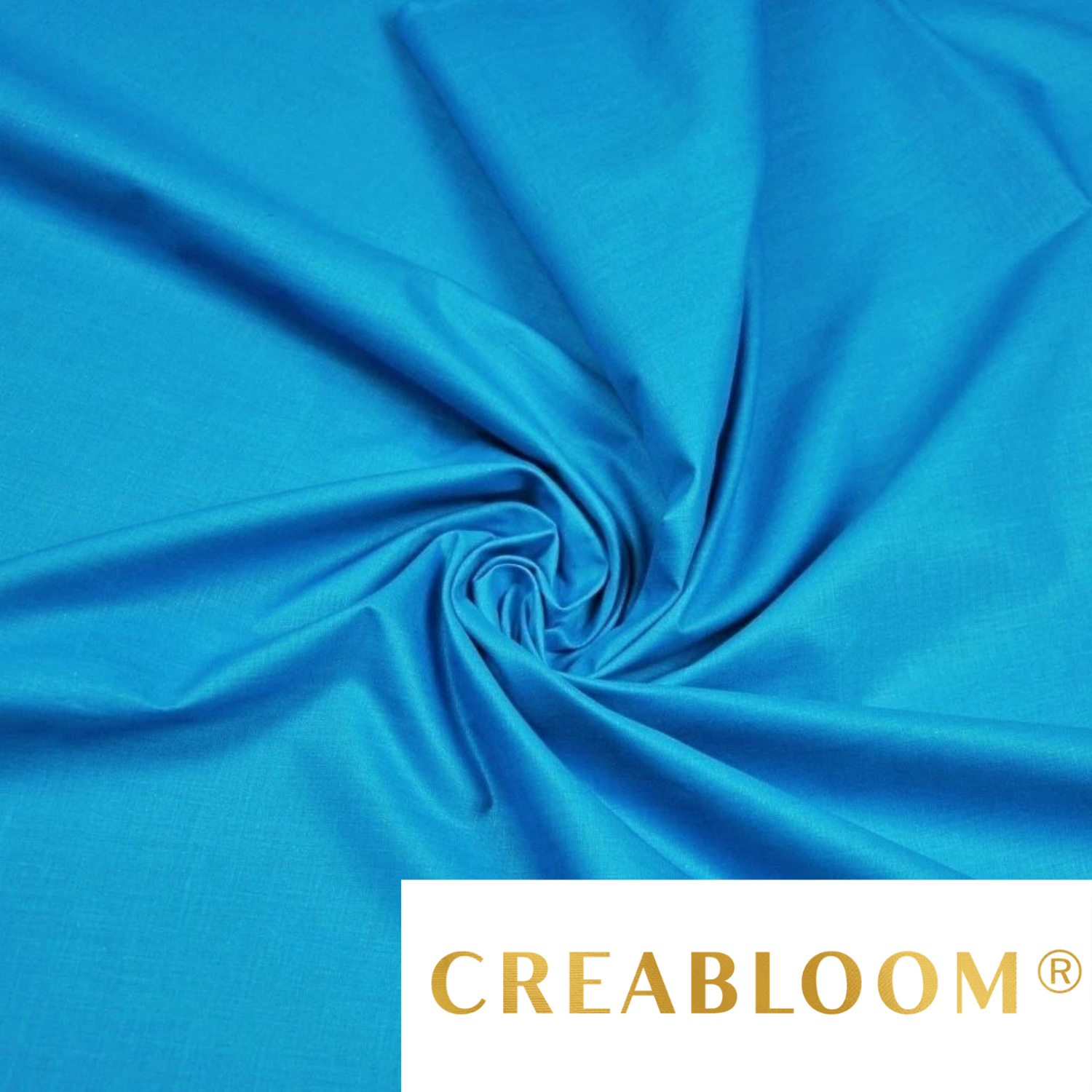 Tissu Coton Uni Turquoise Foncé