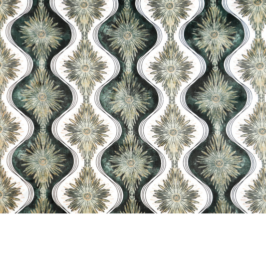 Tissu Coton Imprimé Vert