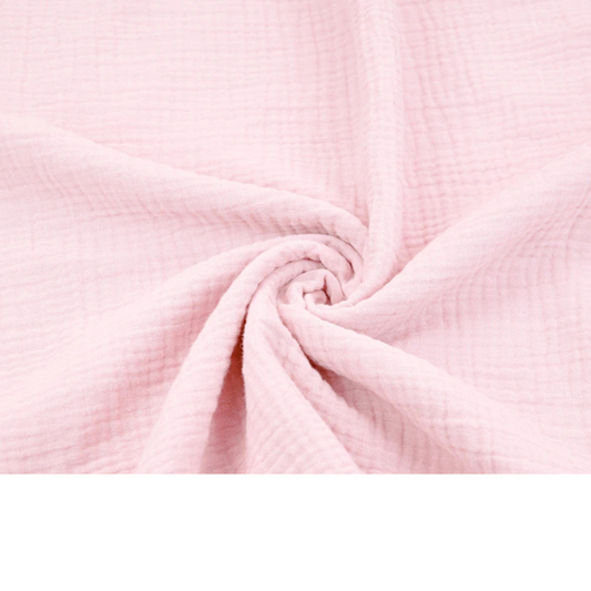 Tissu Double Gaze rose