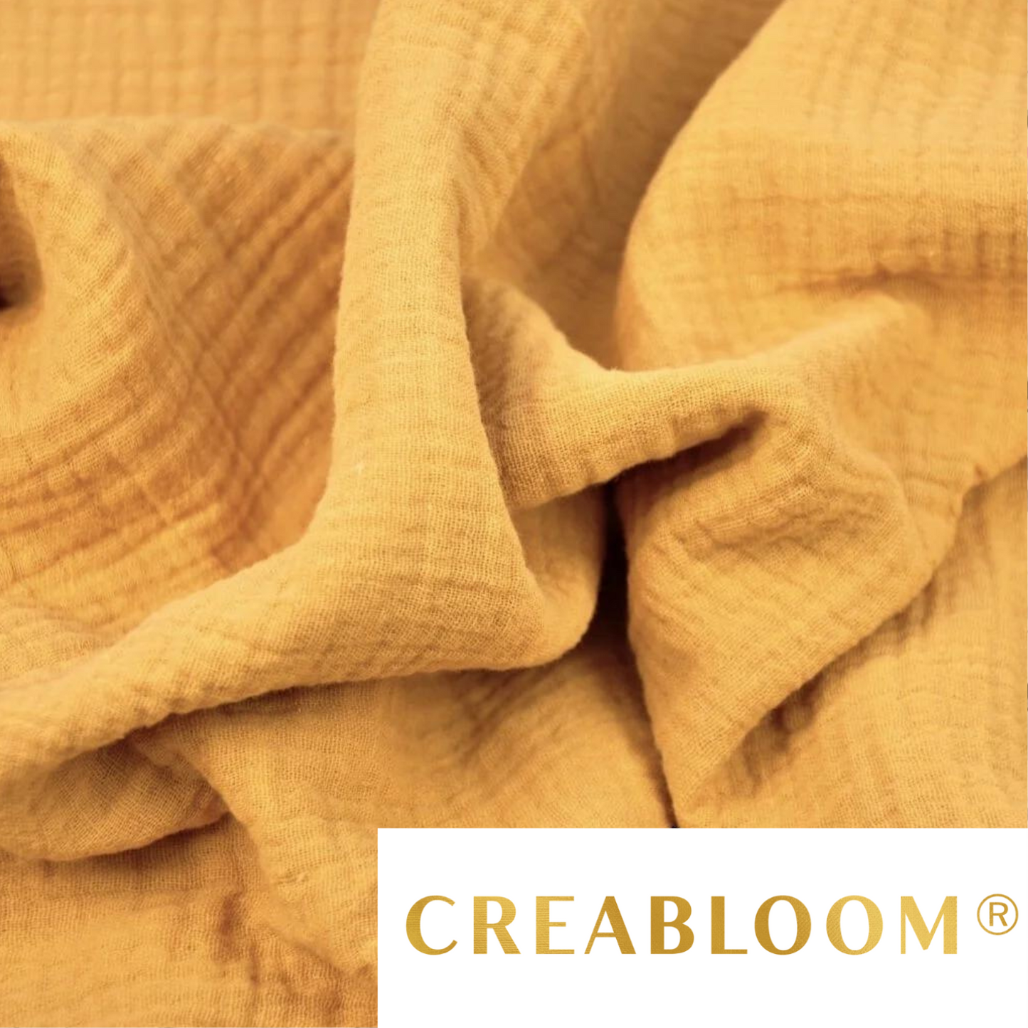 Tissu Double Gaze caramel au beurre salé