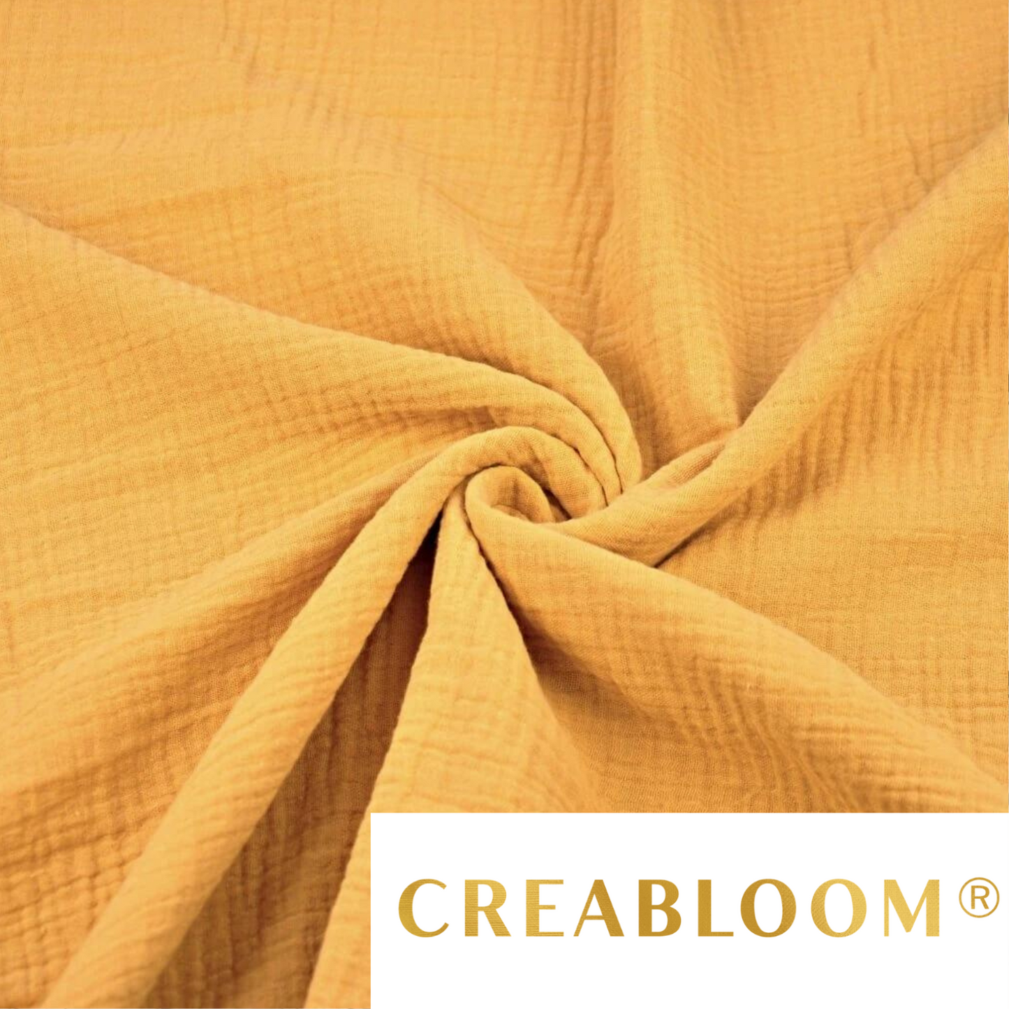 Tissu Double Gaze caramel au beurre salé