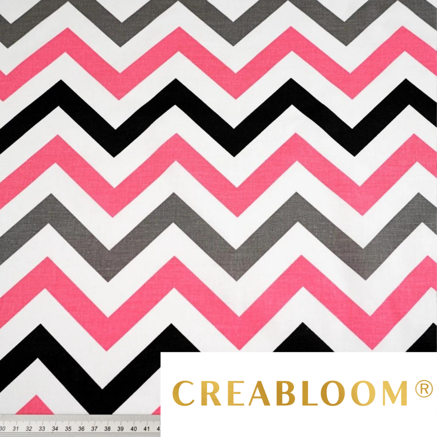 Tissu Coton Motif Zigzag