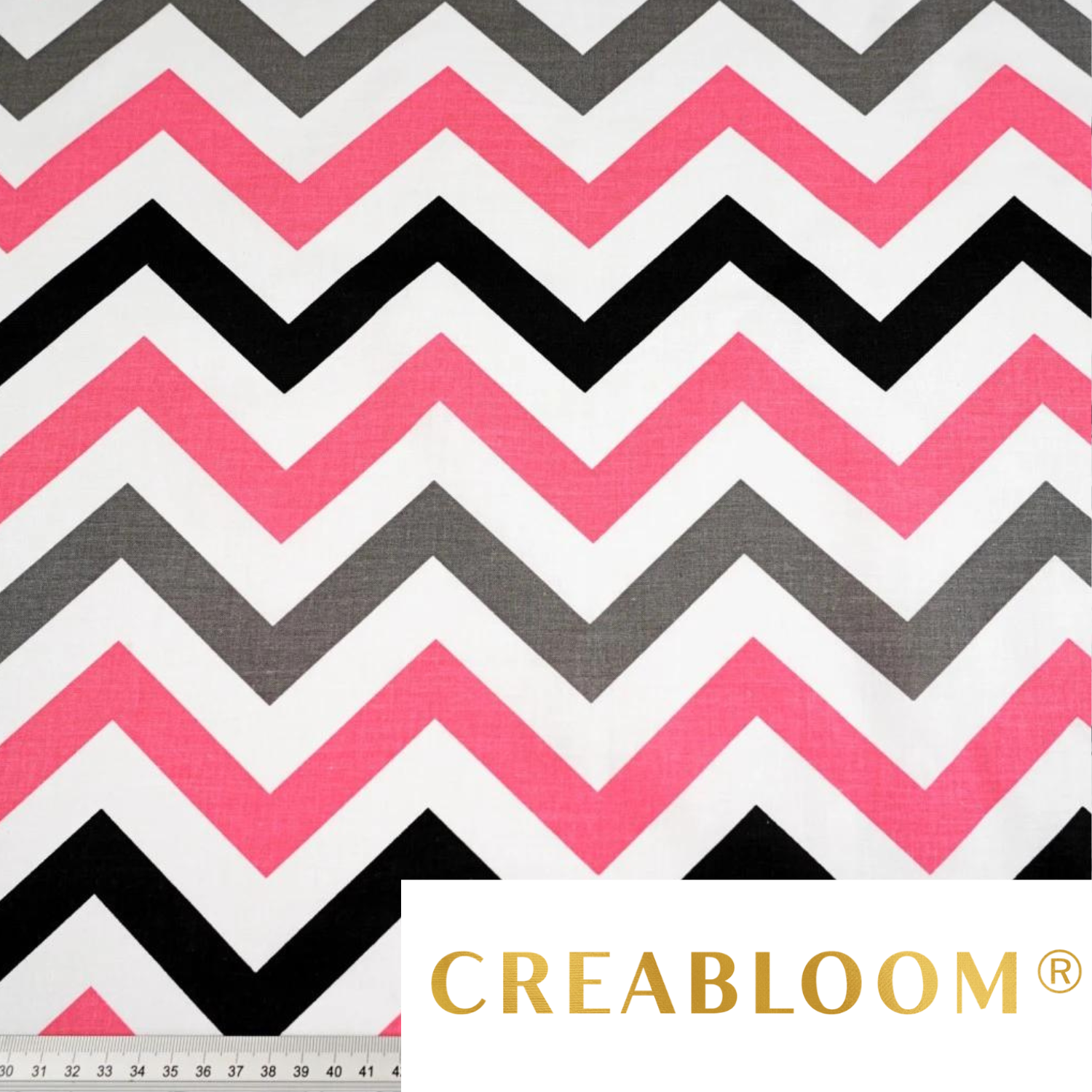 Tissu Coton Motif Zigzag