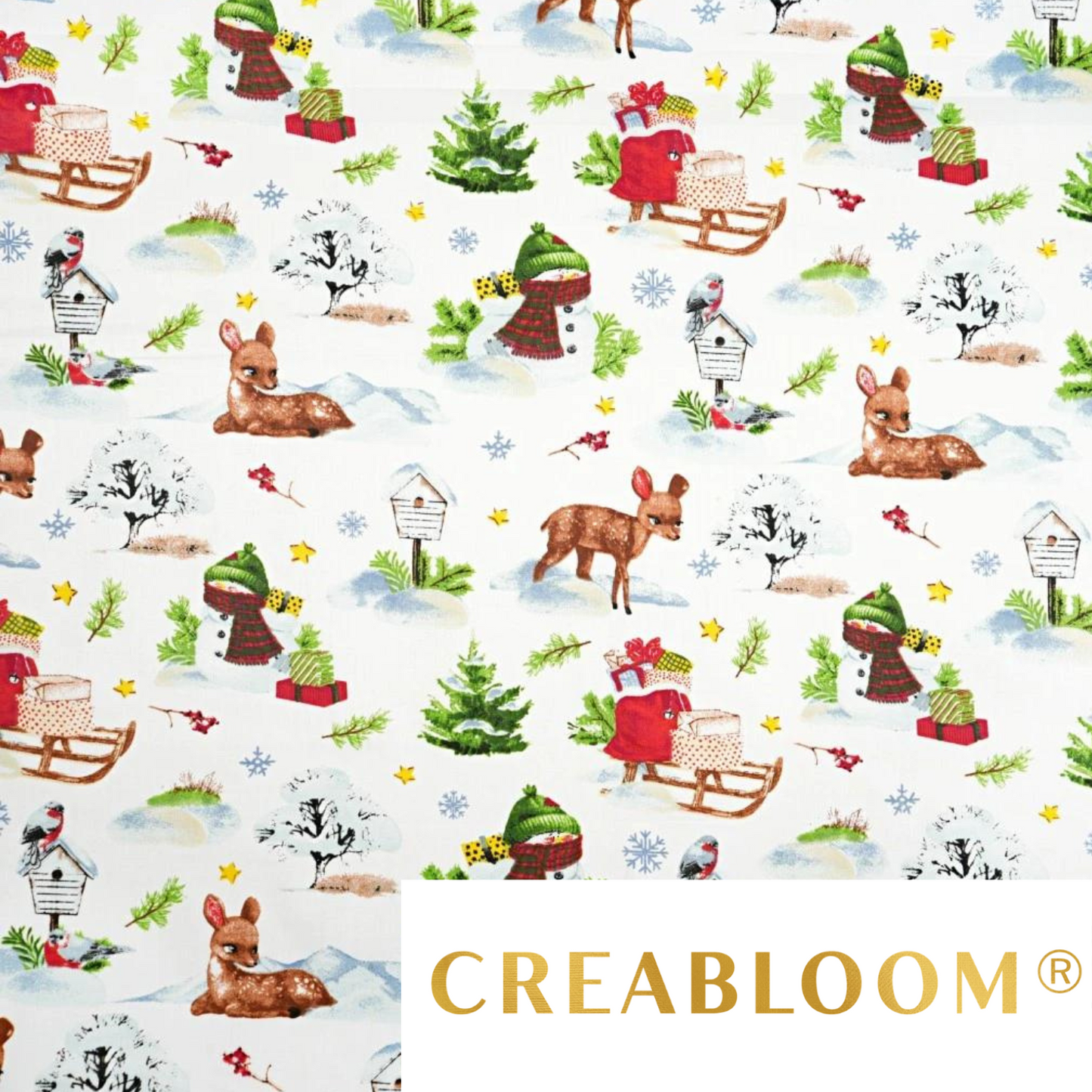 Tissu Coton Motif Noël