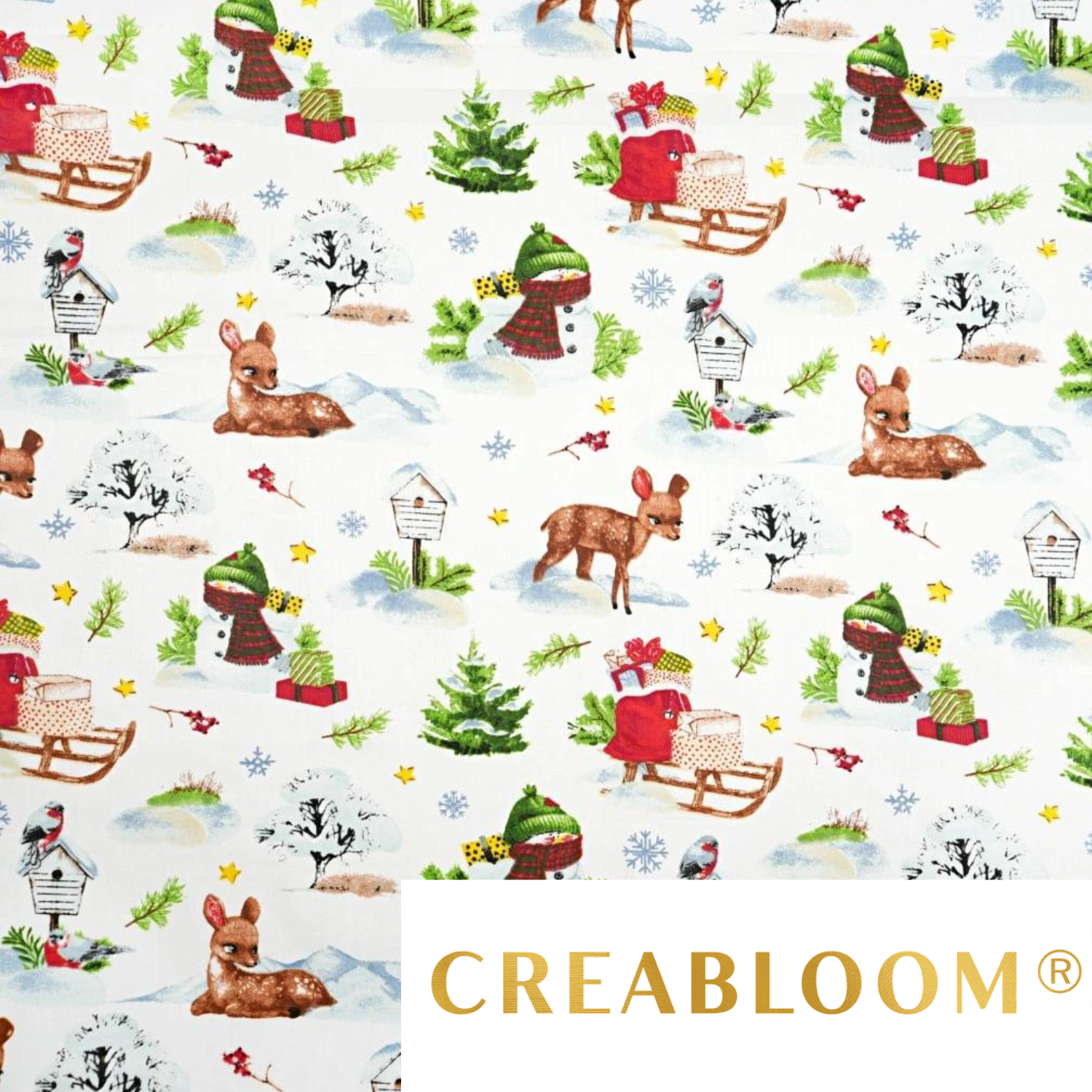 Tissu Coton Motif Noël