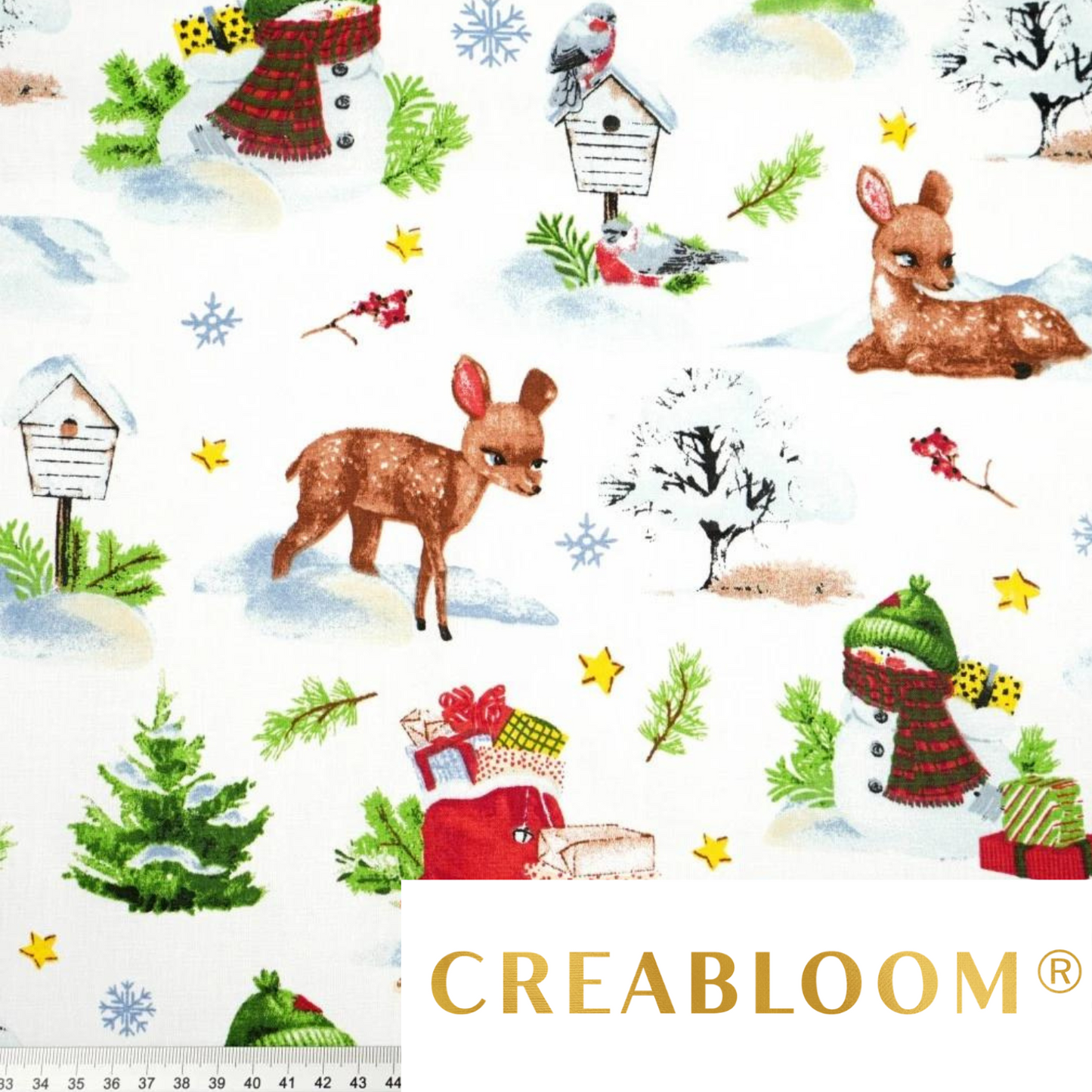 Tissu Coton Motif Noël