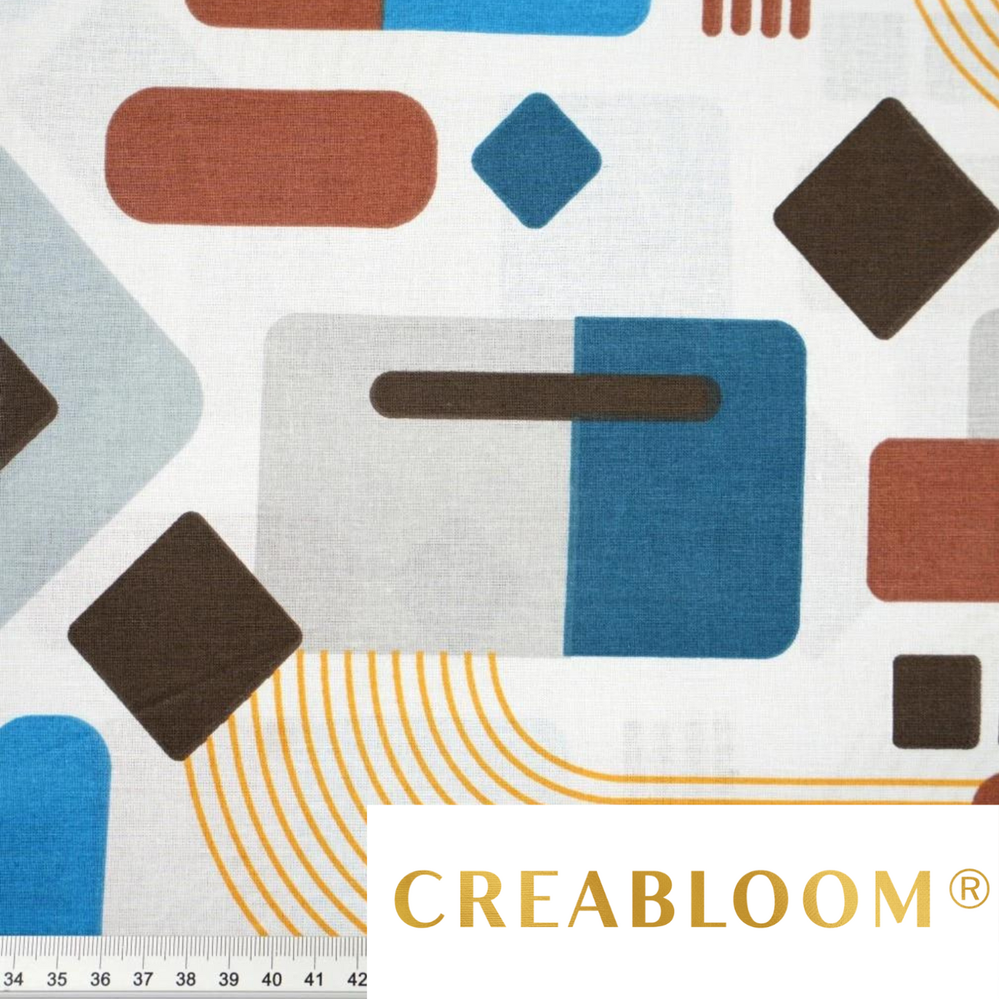 Tissu Coton Motif Abstrait