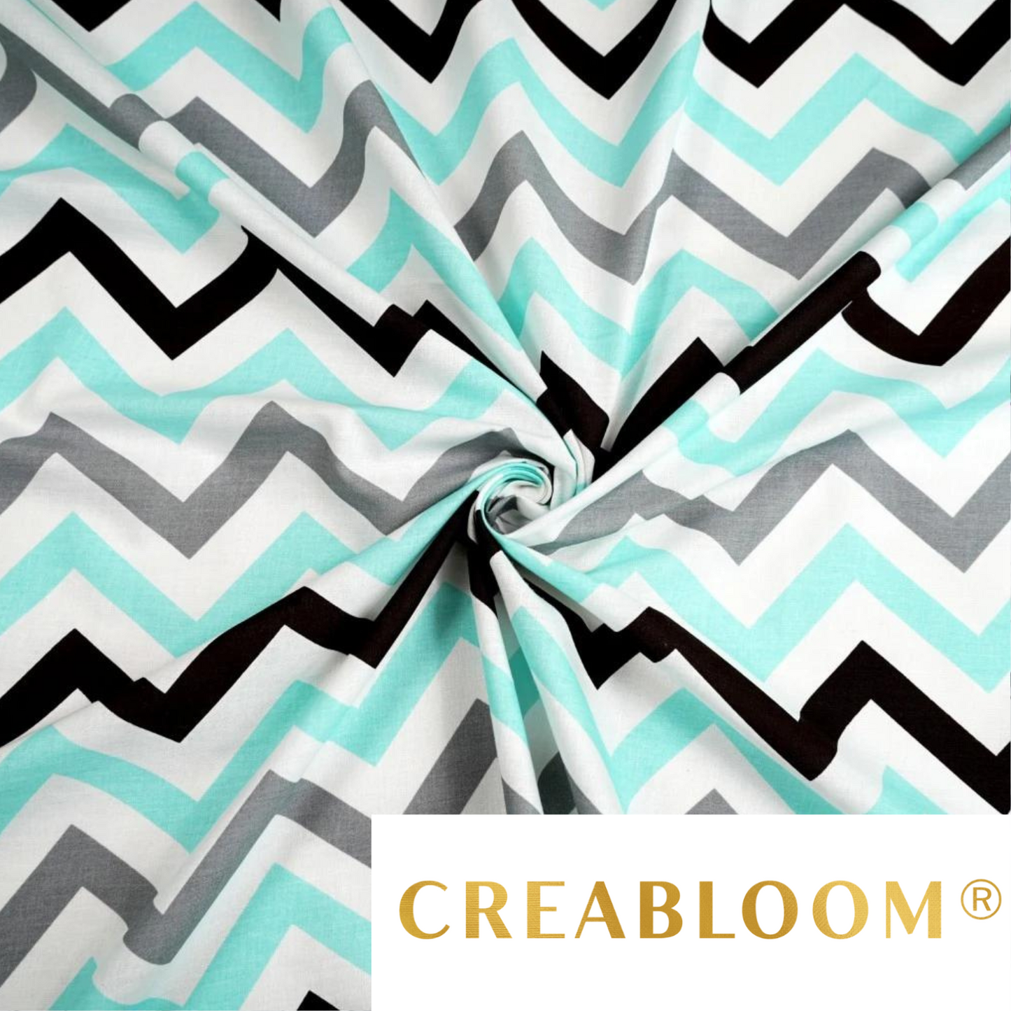 Tissu Coton Motif Zigzag