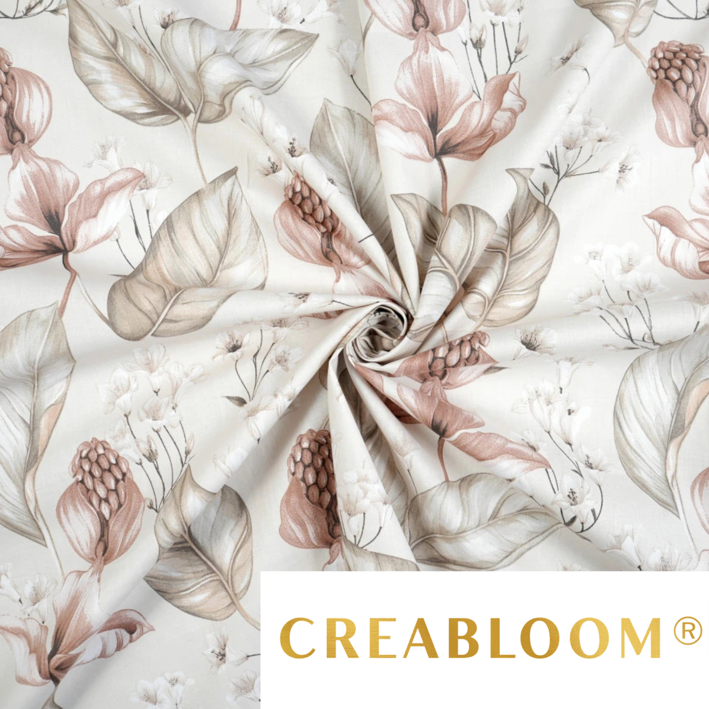 Tissu coton imprimé grandes fleurs