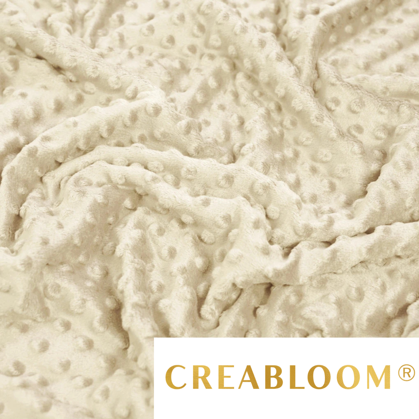 Olivbeiger Minky-Stoff