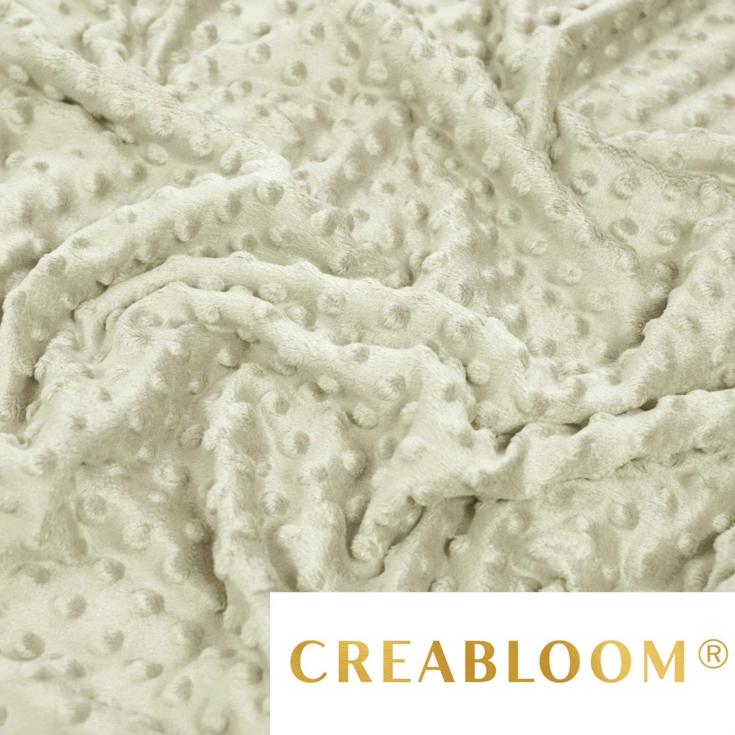 Olivbeiger Minky-Stoff