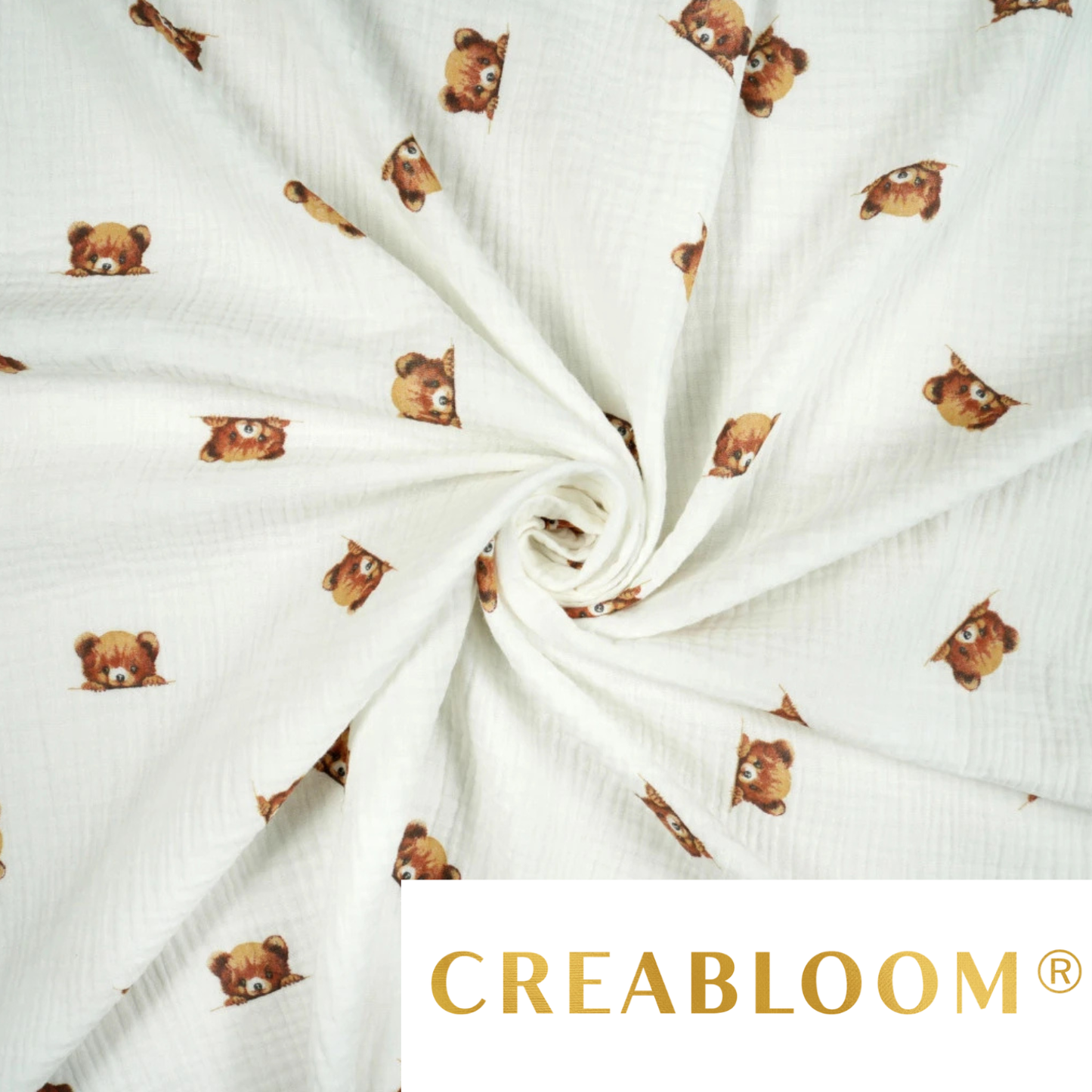 Hellblauer Double-Gauze-Stoff