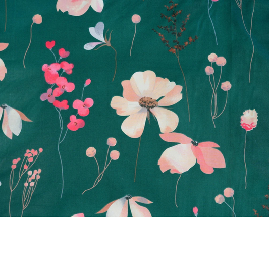 Tissu coton imprimé grandes fleurs
