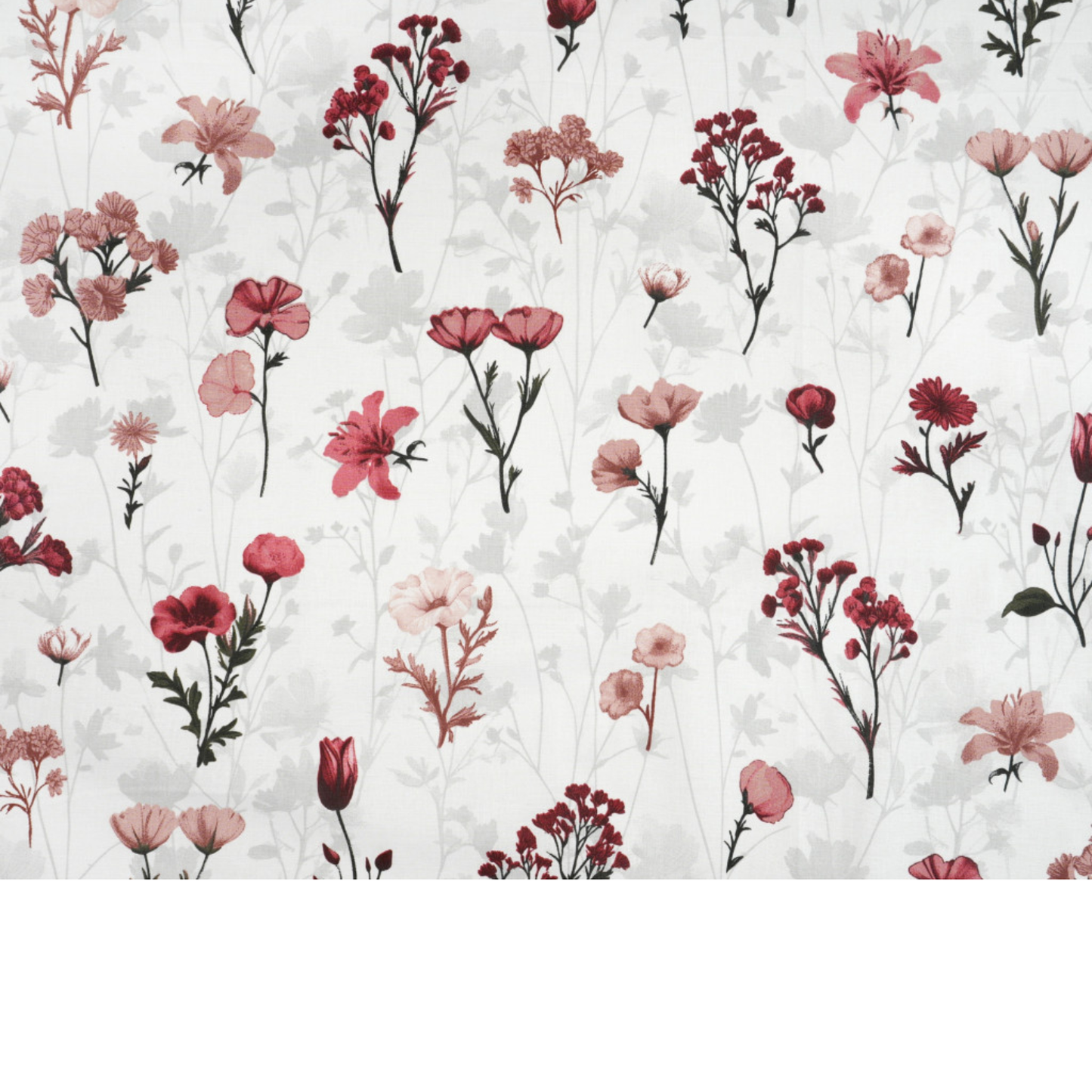 Tela de algodón con estampado floral